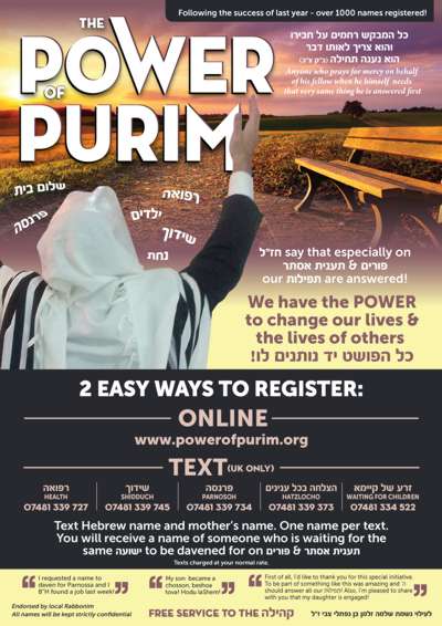 Harness the Power Of Purim